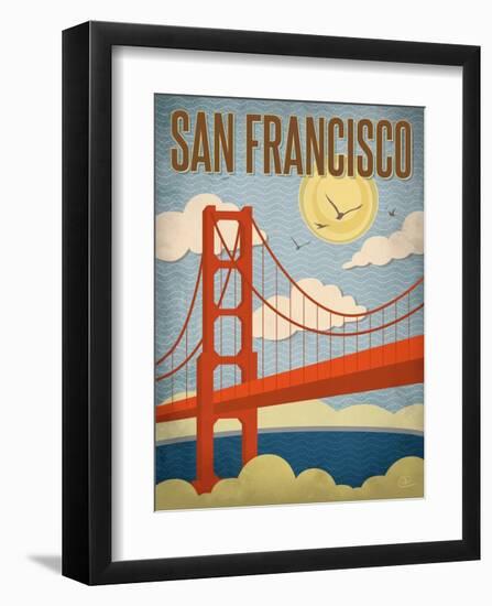 San Francisco – Golden Gate Bridge-Renee Pulve-Framed Art Print