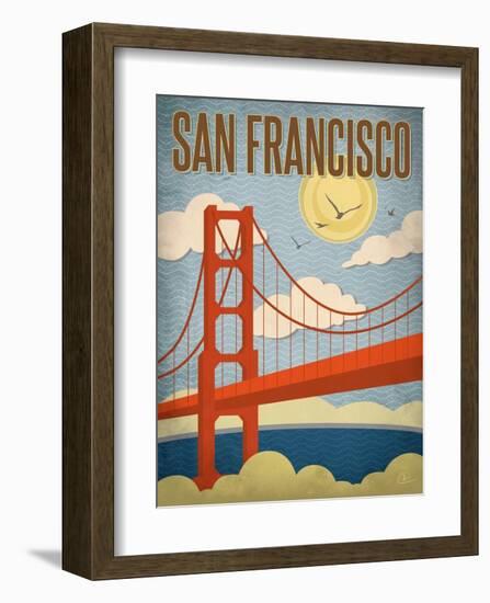 San Francisco – Golden Gate Bridge-Renee Pulve-Framed Art Print