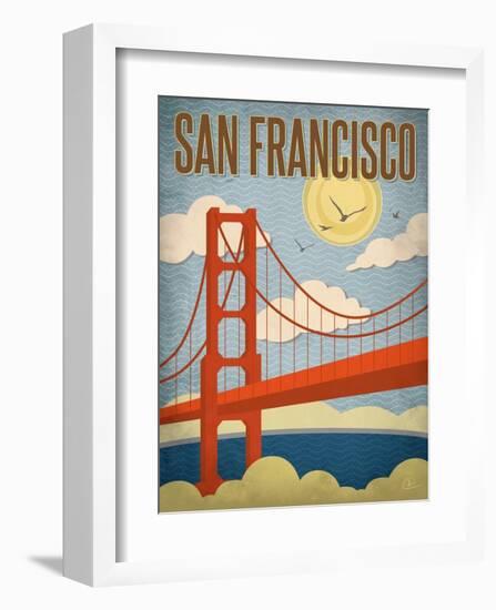 San Francisco – Golden Gate Bridge-Renee Pulve-Framed Art Print