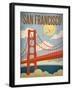 San Francisco – Golden Gate Bridge-Renee Pulve-Framed Art Print