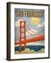 San Francisco – Golden Gate Bridge-Renee Pulve-Framed Art Print