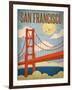 San Francisco – Golden Gate Bridge-Renee Pulve-Framed Premium Giclee Print