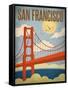 San Francisco – Golden Gate Bridge-Renee Pulve-Framed Stretched Canvas