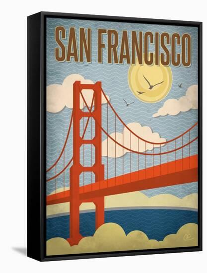 San Francisco – Golden Gate Bridge-Renee Pulve-Framed Stretched Canvas