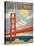 San Francisco – Golden Gate Bridge-Renee Pulve-Stretched Canvas