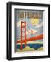 San Francisco – Golden Gate Bridge-Renee Pulve-Framed Art Print