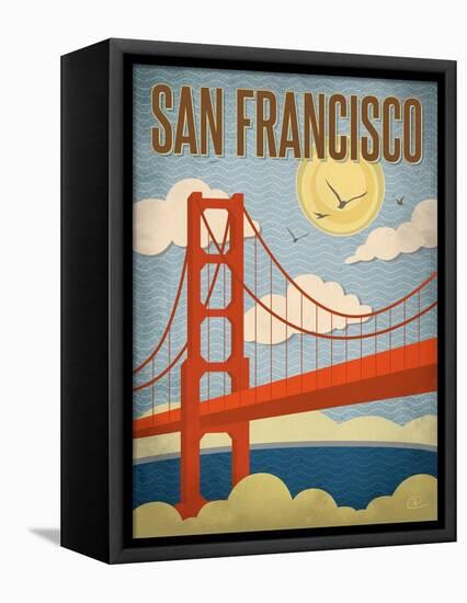 San Francisco – Golden Gate Bridge-Renee Pulve-Framed Stretched Canvas