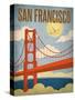 San Francisco – Golden Gate Bridge-Renee Pulve-Stretched Canvas