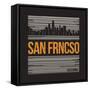 San Francisco Graphic, T-Shirt Design, Tee Print, Typography, Emblem.-rikkyal-Framed Stretched Canvas