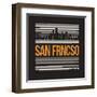 San Francisco Graphic, T-Shirt Design, Tee Print, Typography, Emblem.-rikkyal-Framed Art Print