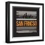 San Francisco Graphic, T-Shirt Design, Tee Print, Typography, Emblem.-rikkyal-Framed Art Print