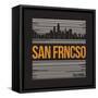 San Francisco Graphic, T-Shirt Design, Tee Print, Typography, Emblem.-rikkyal-Framed Stretched Canvas