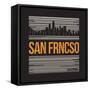 San Francisco Graphic, T-Shirt Design, Tee Print, Typography, Emblem.-rikkyal-Framed Stretched Canvas