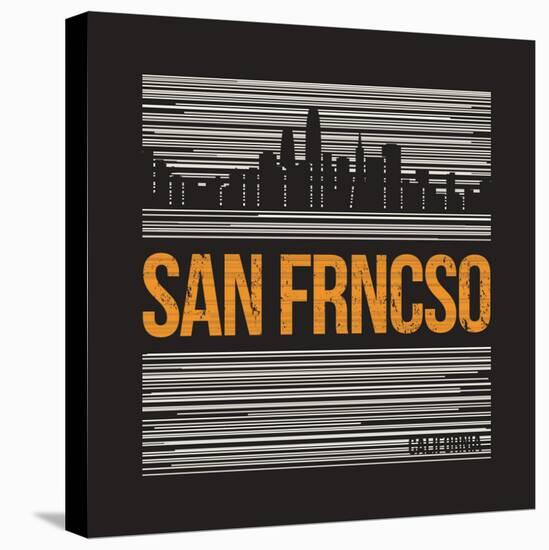 San Francisco Graphic, T-Shirt Design, Tee Print, Typography, Emblem.-rikkyal-Stretched Canvas