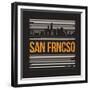 San Francisco Graphic, T-Shirt Design, Tee Print, Typography, Emblem.-rikkyal-Framed Premium Giclee Print