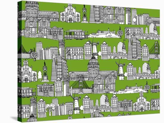 San Francisco Green-Sharon Turner-Stretched Canvas