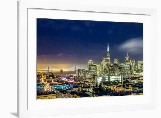 San Francisco Holiday Lights-Dave Gordon-Framed Art Print