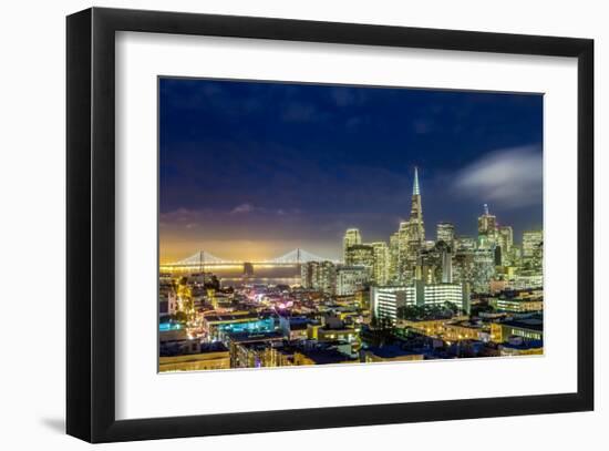 San Francisco Holiday Lights-Dave Gordon-Framed Art Print