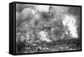 San Francisco in Flames-A.L. Murat-Framed Stretched Canvas