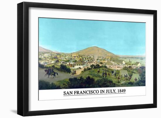 San Francisco in July 1849 from Present Site of S.F. Stock Exchange-H.S. Crocker & Co-Framed Art Print