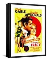 San Francisco, Jeanette Macdonald, Clark Gable, Jeanette Macdonald on Midget Window Card, 1936-null-Framed Stretched Canvas