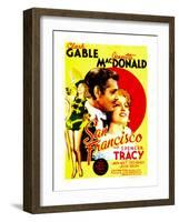 San Francisco, Jeanette Macdonald, Clark Gable, Jeanette Macdonald on Midget Window Card, 1936-null-Framed Photo