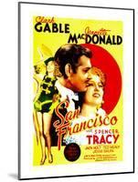 San Francisco, Jeanette Macdonald, Clark Gable, Jeanette Macdonald on Midget Window Card, 1936-null-Mounted Photo