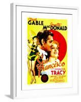 San Francisco, Jeanette Macdonald, Clark Gable, Jeanette Macdonald on Midget Window Card, 1936-null-Framed Photo