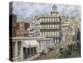 San Francisco, Knob Hill 1854-Stanton Manolakas-Stretched Canvas