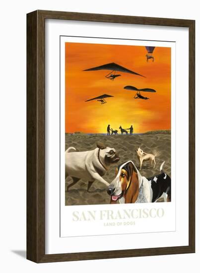 San Francisco - Land of Dogs-Mark Ulriksen-Framed Art Print