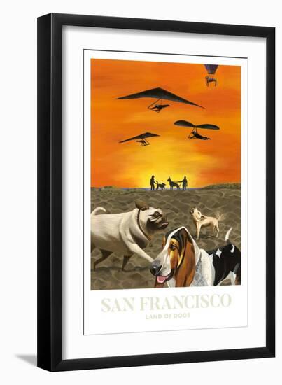 San Francisco - Land of Dogs-Mark Ulriksen-Framed Art Print