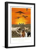 San Francisco - Land of Dogs-Mark Ulriksen-Framed Art Print