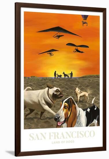 San Francisco - Land of Dogs-Mark Ulriksen-Framed Art Print