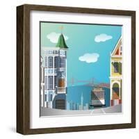 San Francisco Landscape-Nikola Knezevic-Framed Art Print