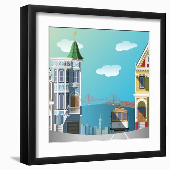 San Francisco Landscape-Nikola Knezevic-Framed Art Print