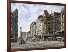 San Francisco: Latta's Fountain, Market & Geary Sts.-Stanton Manolakas-Framed Giclee Print