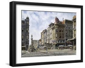 San Francisco: Latta's Fountain, Market & Geary Sts.-Stanton Manolakas-Framed Giclee Print