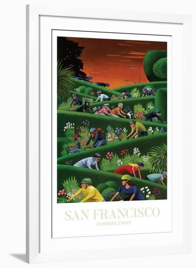 San Francisco - Lombard Street-Mark Ulriksen-Framed Art Print