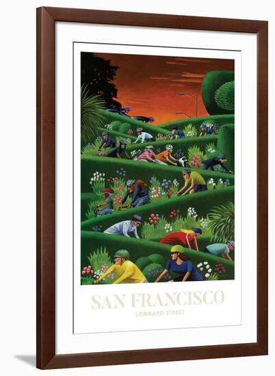 San Francisco - Lombard Street-Mark Ulriksen-Framed Art Print