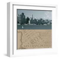 San Francisco Map I-The Vintage Collection-Framed Art Print