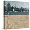 San Francisco Map I-The Vintage Collection-Stretched Canvas