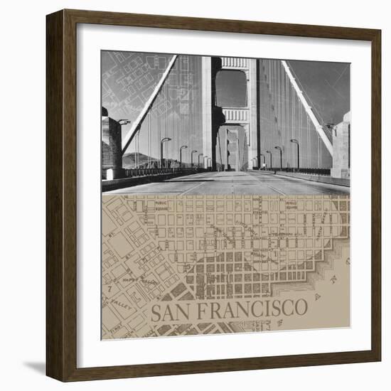 San Francisco Map II-The Vintage Collection-Framed Giclee Print