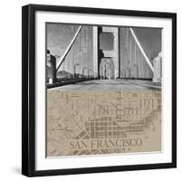 San Francisco Map II-The Vintage Collection-Framed Giclee Print