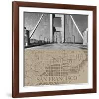 San Francisco Map II-The Vintage Collection-Framed Giclee Print