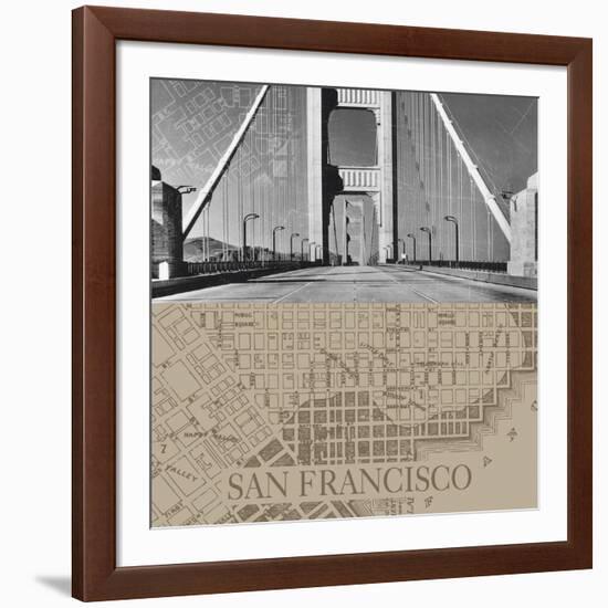 San Francisco Map II-The Vintage Collection-Framed Giclee Print