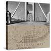 San Francisco Map II-The Vintage Collection-Stretched Canvas