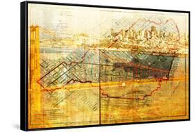 San Francisco Map-null-Framed Stretched Canvas