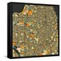 San Francisco Map-Jazzberry Blue-Framed Stretched Canvas