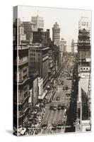 San Francisco - Market Street - Overhead Street View-null-Stretched Canvas