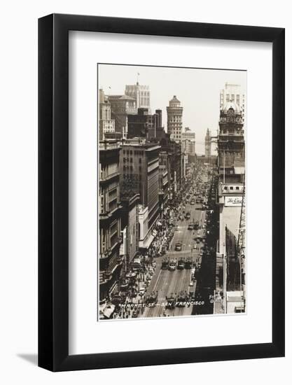 San Francisco - Market Street - Overhead Street View-null-Framed Photographic Print